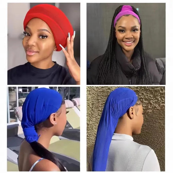 High elasticity spandex wig mesh cap in breathable mesh design on a white background