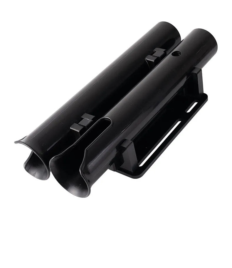 Carbon motorcycle fishing rod rack with plastic frame for rod transport