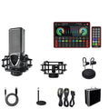 G4 professional live sound card mixer with LCD screen, control knobs, and included microphone on a desk