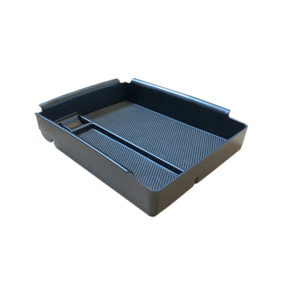 Black ABS wireless charging storage box with fast QI charging capability and base support