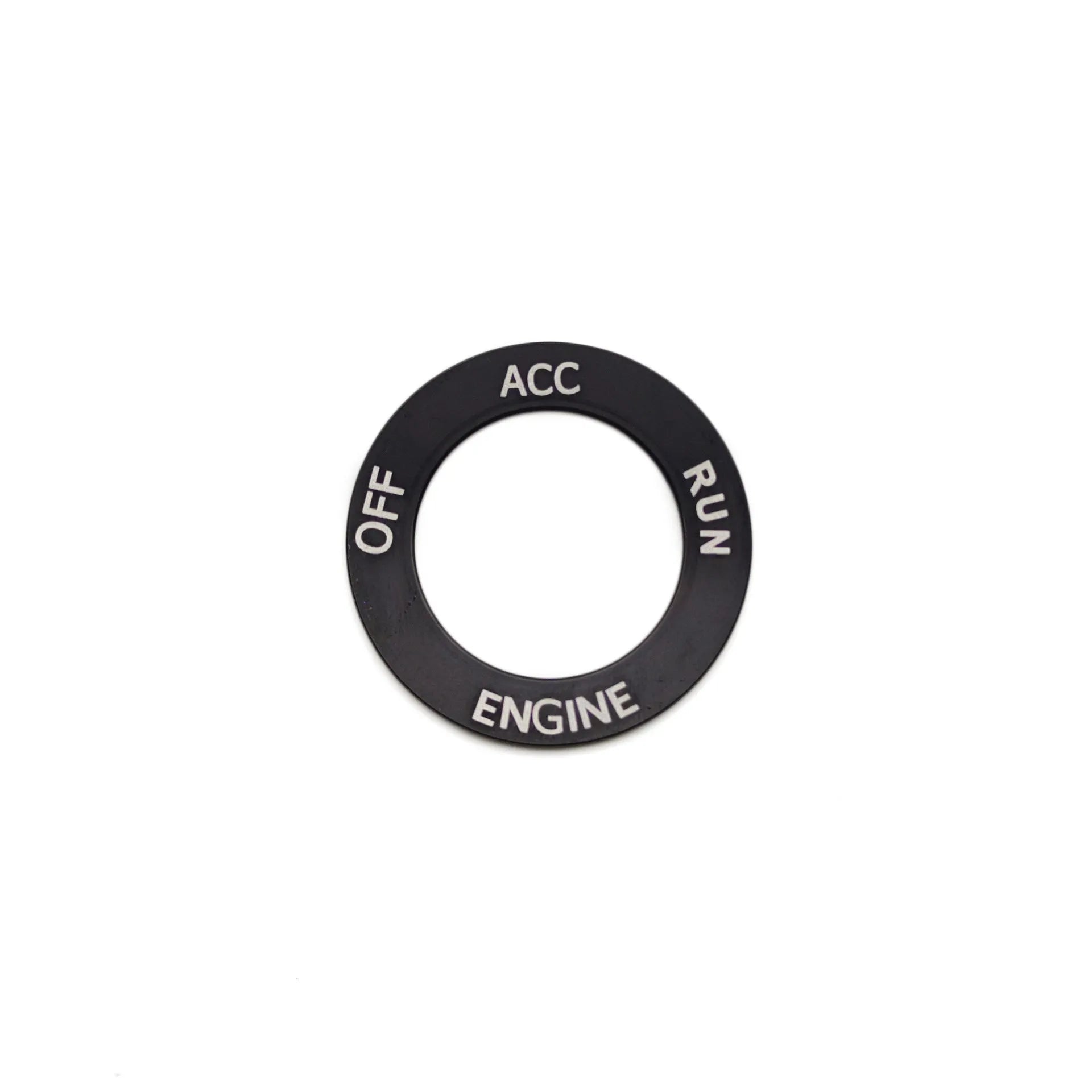 Aluminium alloy decorative ring for Dodge Challenger and Grand Cherokee air conditioning knob in blue.