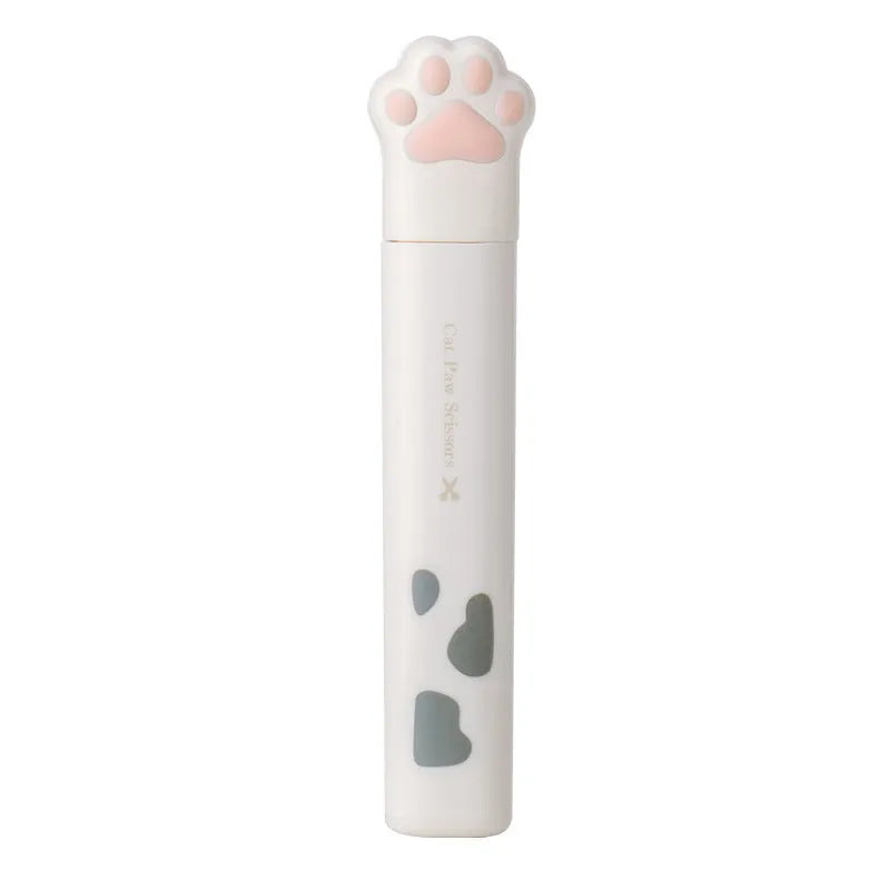 Cat paw folding safety scissors with stainless steel blades in four colour options