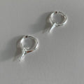 Geometric star ear clips with white gold electroplated finish for women