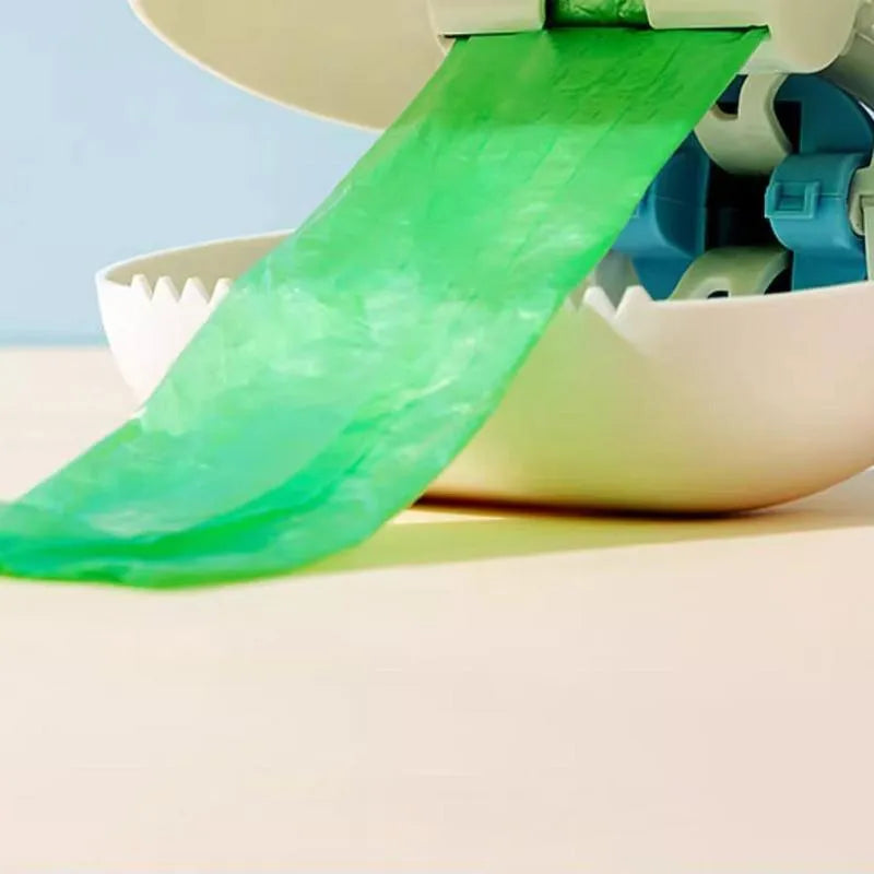 White blue ABS dog pooper scooper with cloud-shaped jaws for outdoor waste collection