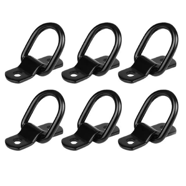 Galvanised carbon steel floor hook with black finish for truck cargo securing