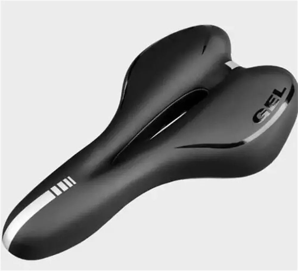 Thickened silicone bicycle saddle cushion with waterproof cover and maintenance tools