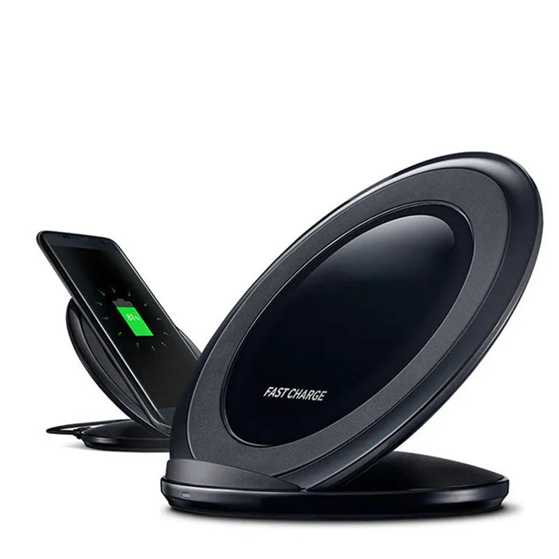 S7 model Qi wireless fast charging pad for Samsung Galaxy Note Edge in black or white.