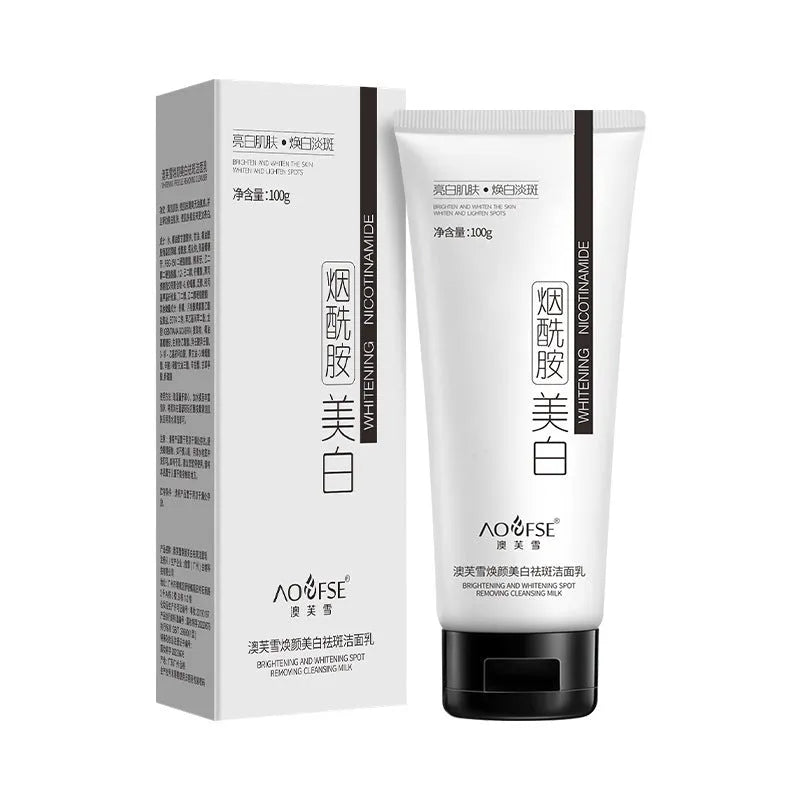 100ml whitening freckle removing facial cleanser bottle with pore cleansing formula