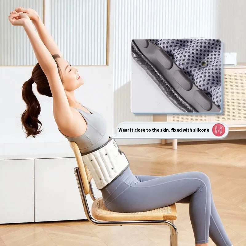 Automatic inflation lumbar waist supporter in PU material with 220V plug