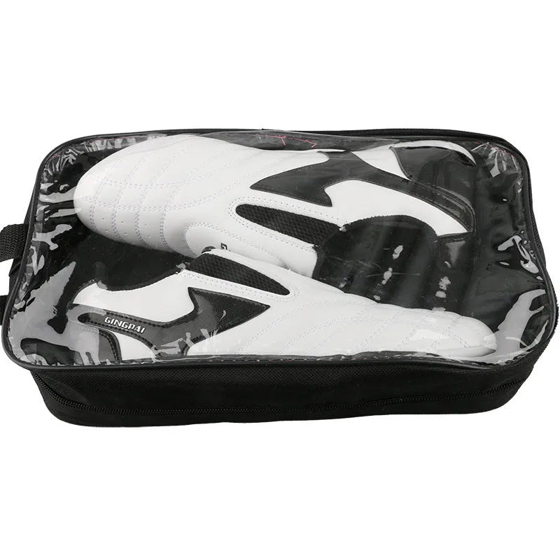 Black and white children's martial arts shoes for Sanda, boxing and Taekwondo training