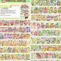 Cute cartoon character stickers for haemorrhoid tape packaging decoration on Japanese paper