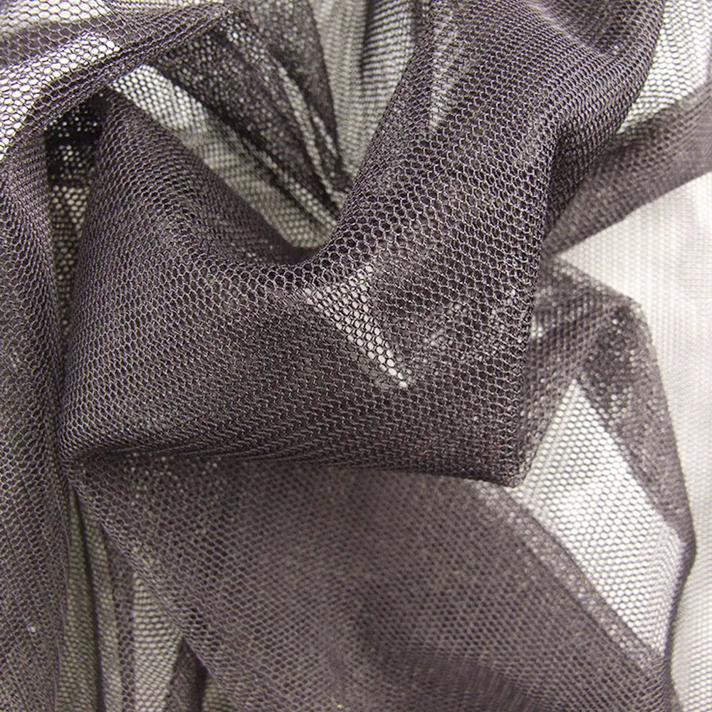 Four-piece anti-mosquito suit set showing hooded top, pants and booties in breathable mesh fabric