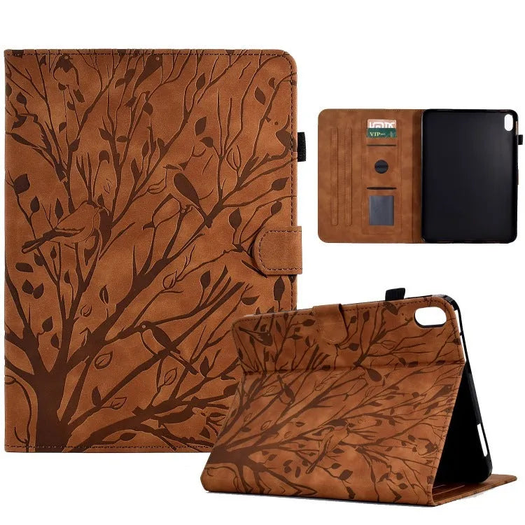 Imitation leather tablet case with folding bracket in black, green, khaki, purple colours