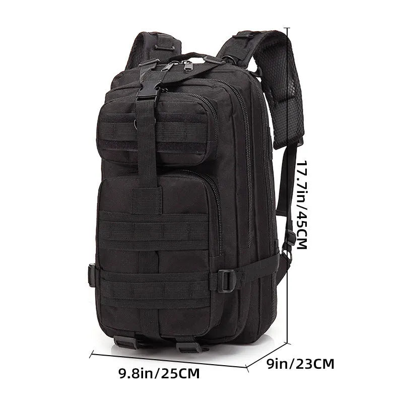Large capacity off-road hiking backpack in tactical colour with air pillow shoulder straps