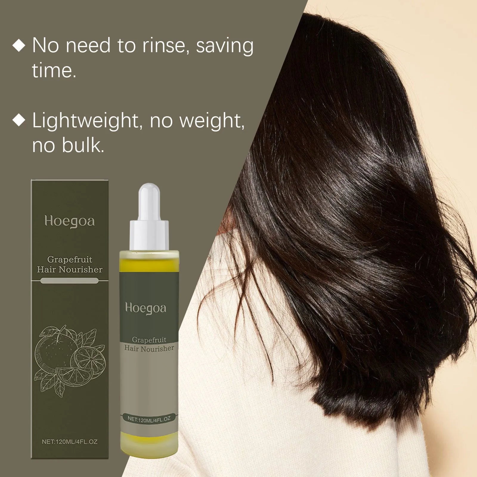 120ml bottle of Grapefruit Hair Conditioner with plant-based oil blend.