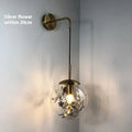 Modern glass wall lamp in golden flower or silver flower with 15cm or 20cm size options