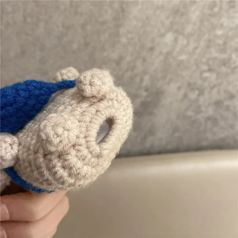 Handmade knitted koala bear backpack protective sleeve for Apple AirPods earbuds