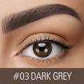 Waterproof quick-drying eyebrow cream in brown and black shades with dark grey and golden yellow options