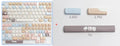 Sea salt cat themed PBT keycap set for mechanical keyboards with spacebar and supplement caps