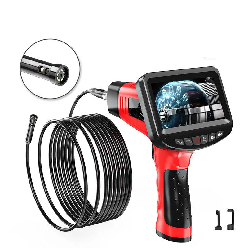 8.5mm dual-lens endoscope inspection camera with hard wire and snake pipeline cable options
