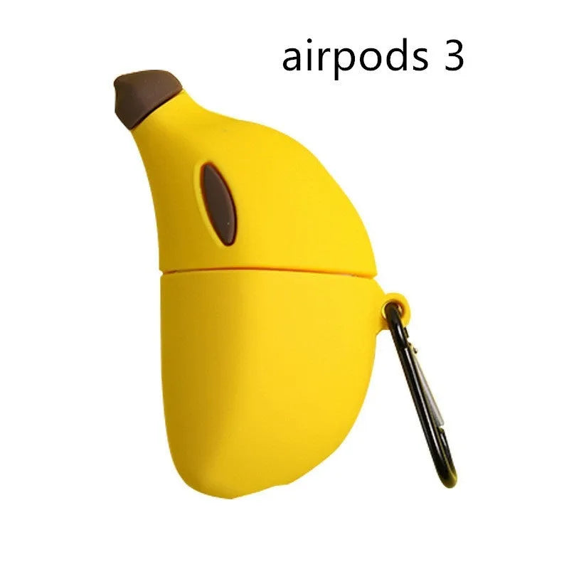 Yellow silicone protective case cover for Apple AirPods Pro and AirPods 3 wireless earbuds