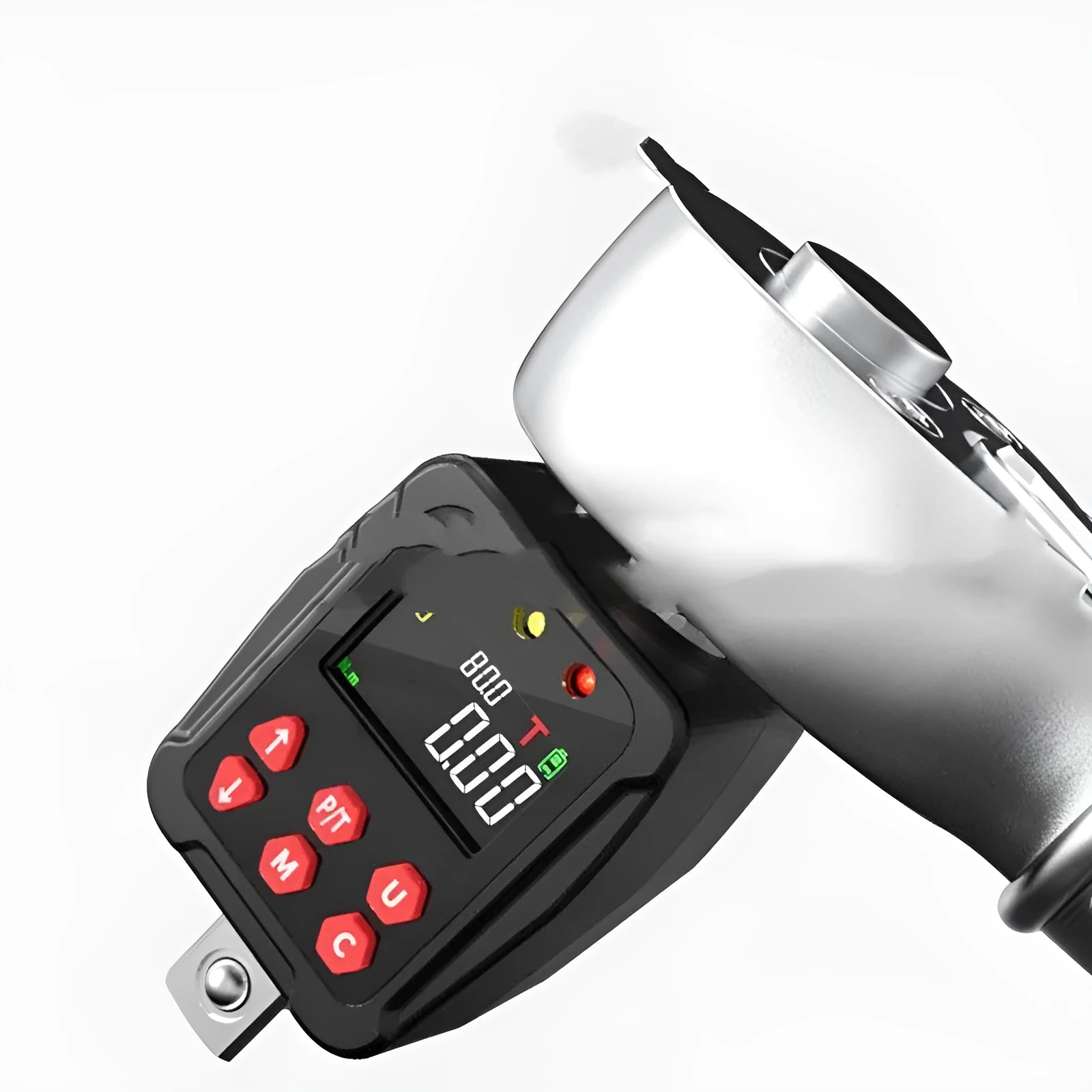 1/2 inch drive digital torque meter with 200N capacity in three-piece metal set