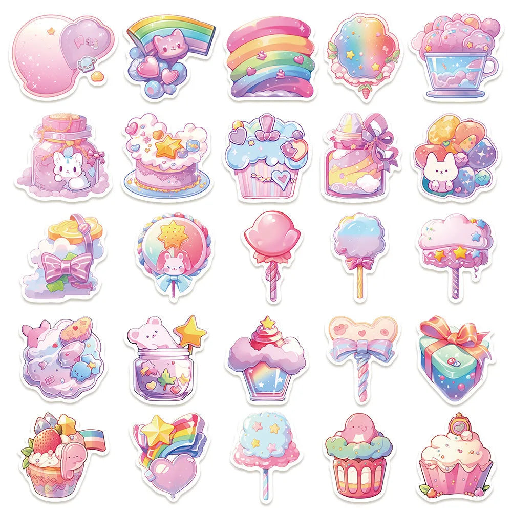 Fresh candy small object waterproof stickers for hand account decoration measuring 4-7cm