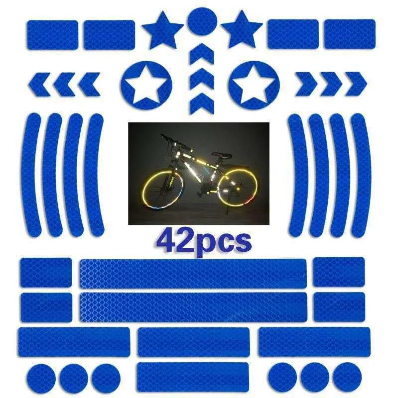 Bicycle reflective safety tape showing geometric grid pattern in multiple colour options