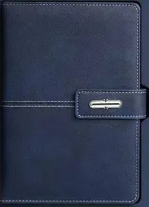 A5 notebook with PU leather cover in various colours including black, red, green, blue, and orange