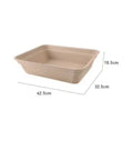 Brown disposable biodegradable cat litter box showing three size options for small litter trays