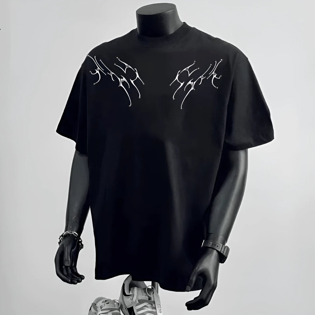 Men's pure cotton short sleeve t-shirt in loose fit business commute style