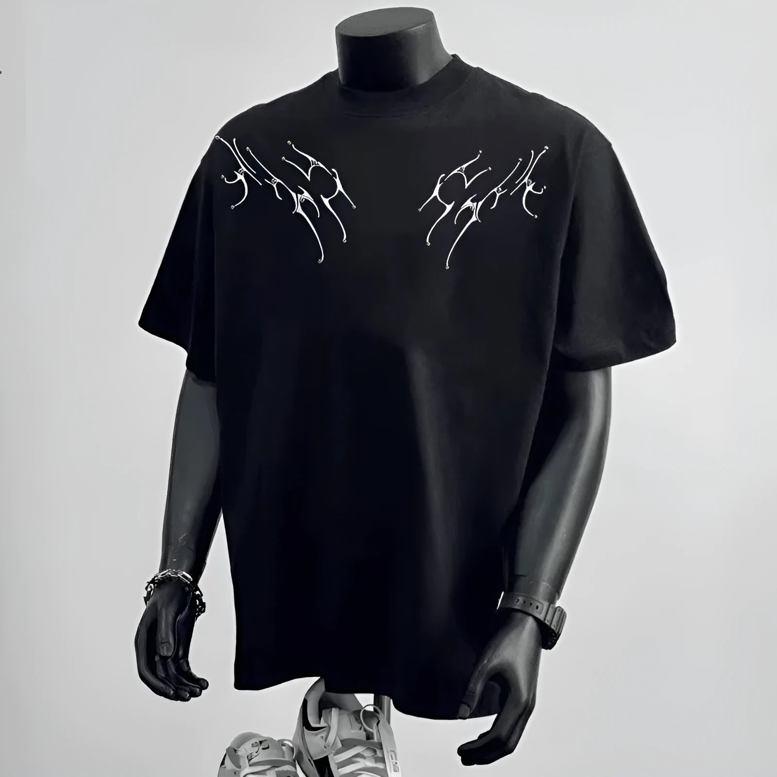 Men's pure cotton short sleeve t-shirt in loose fit business commute style