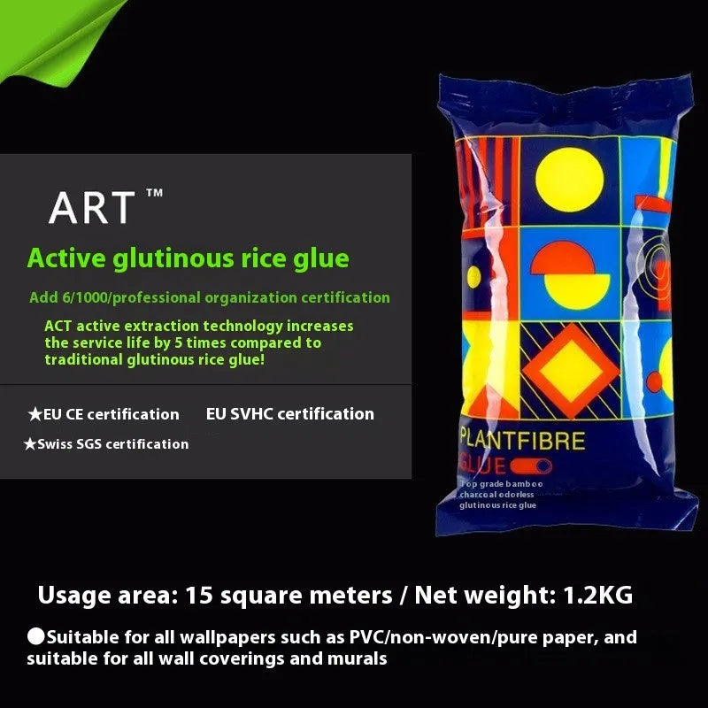 Three rolls of Glue E clean smell glutinous rice wallpaper adhesive for wall decoration