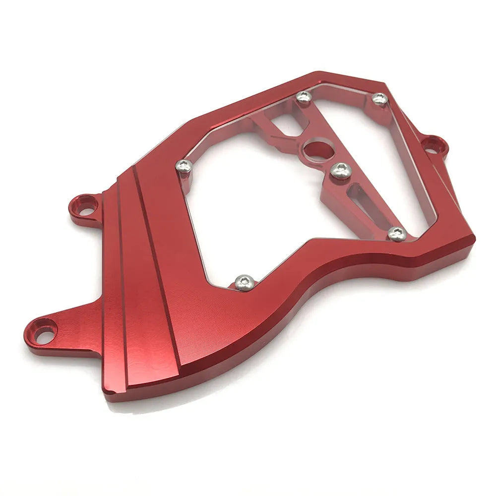 Aluminium alloy motorcycle chain wheel cover for ZX6R in black, red, gold, green, or titanium