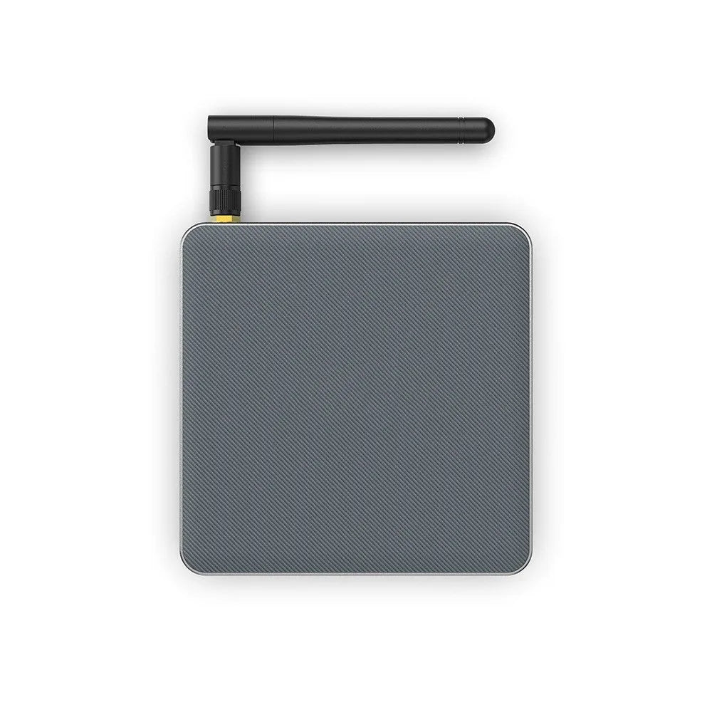 Android 8K streaming media player set-top box with remote control and cables