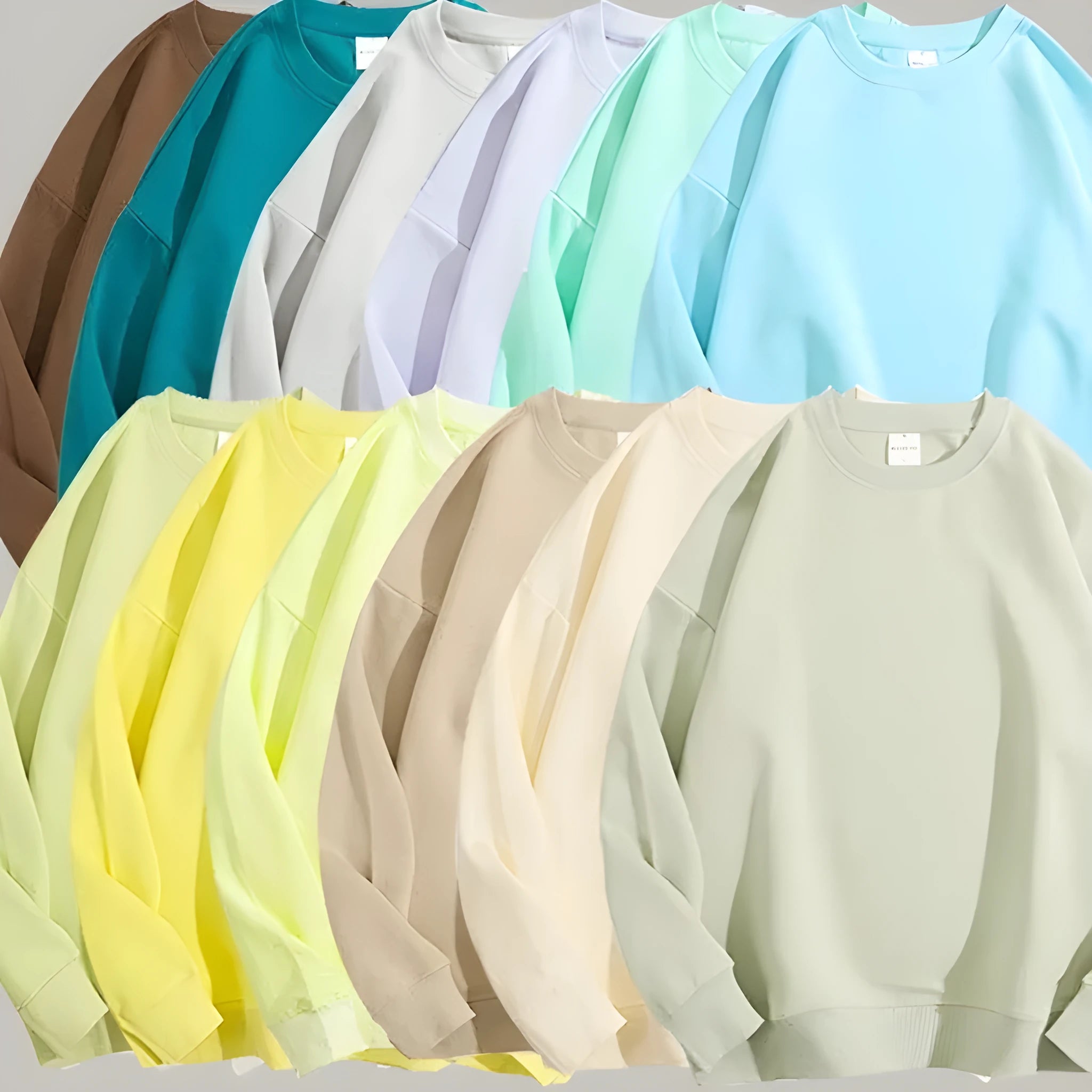 Cotton off shoulder sweater in loose pullover style with long sleeves