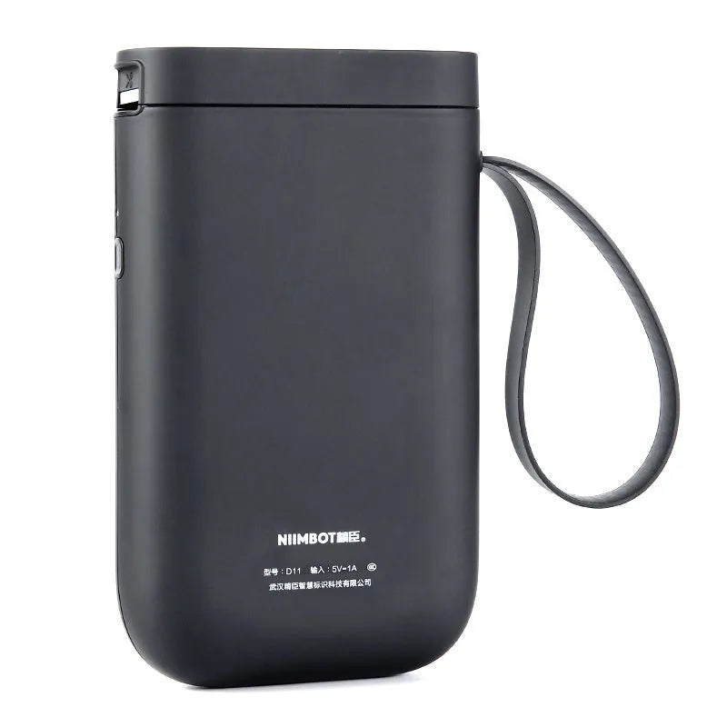 D11 Bluetooth thermal label printer with compact design and thermal paper
