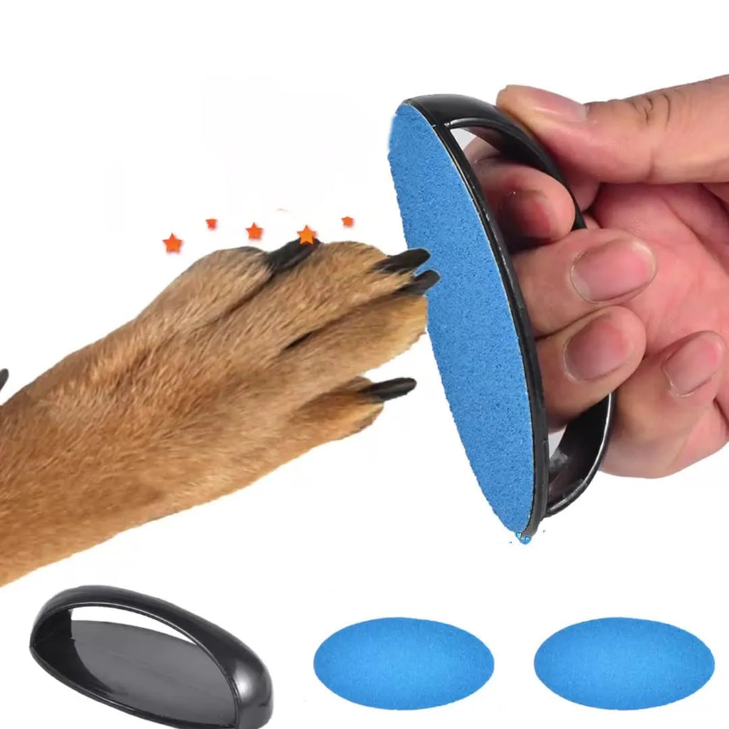 Upgraded dog nail file scratch board with ergonomic handle in choice of colours
