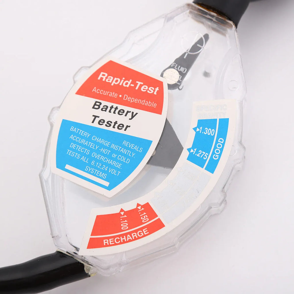 Suction electrolyte hydrometer instrument for testing lead acid battery fluid density