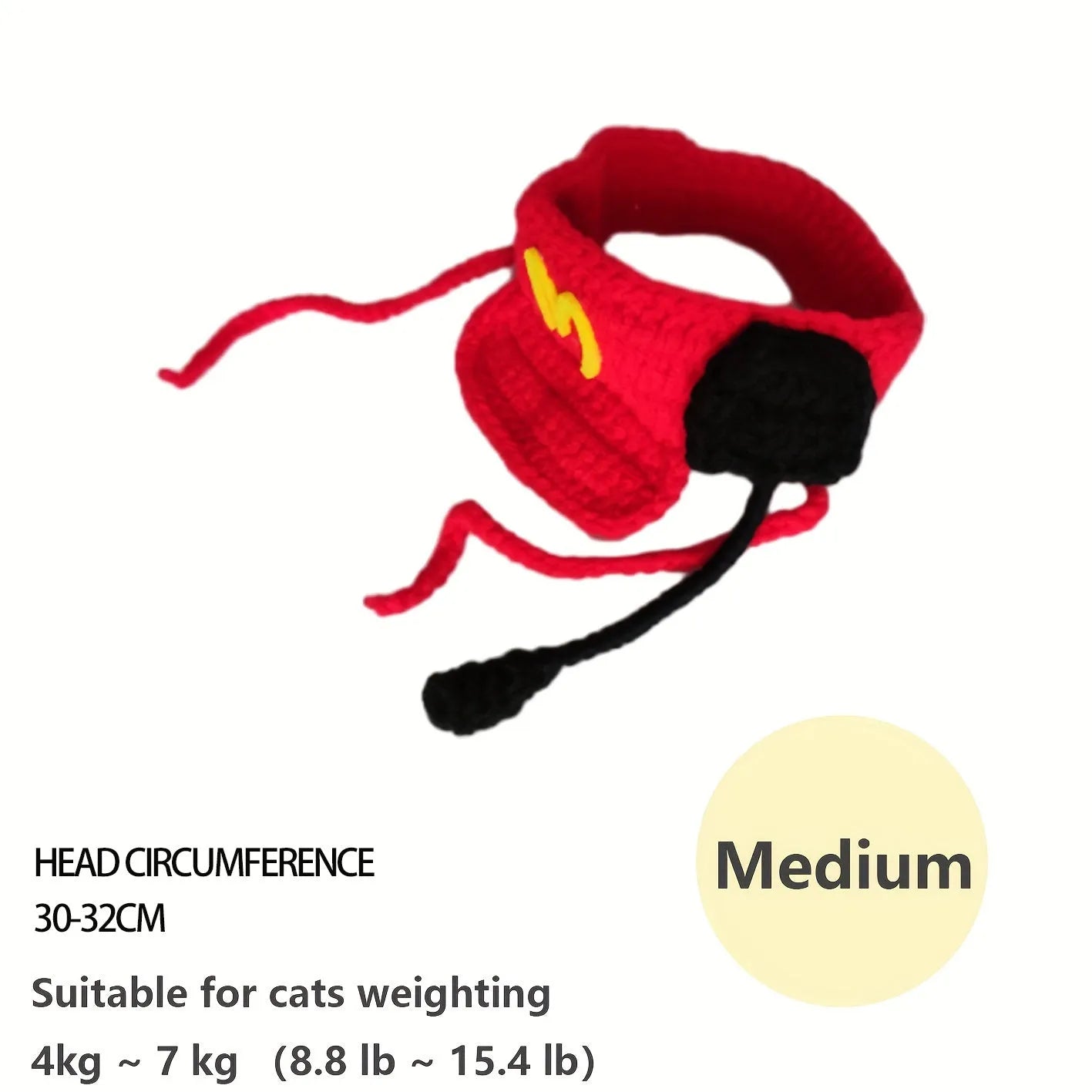 Handmade chef hat and cotton knitted sweater pet costume for small to medium cats and dogs