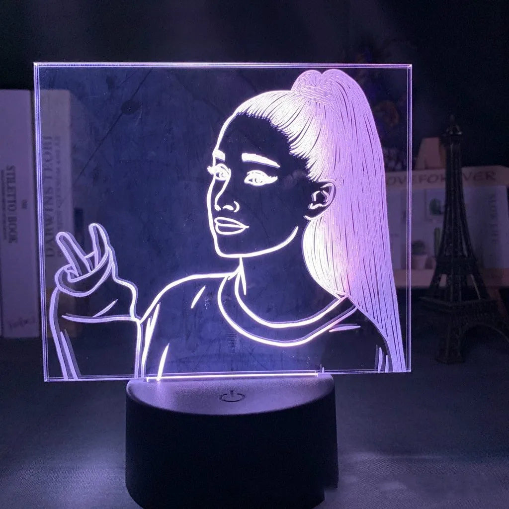 Acrylic 3D night light with European design and LED illumination