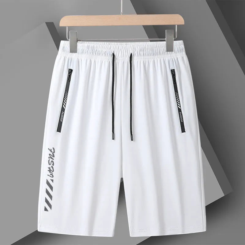 Men's quick-drying nylon sports shorts in loose fit with medium elastic waistband