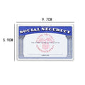 Transparent PVC waterproof card cover for social security and student ID cards measuring 9.7cm by 5.9cm