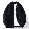 Men's striped sweater cardigan in Vinylon blend fabric available in five colours with straight cut design