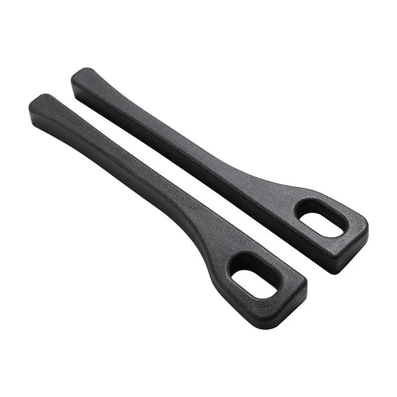 Polyurethane car seat gap filler strip in black colour, shown next to a vehicle centre console.
