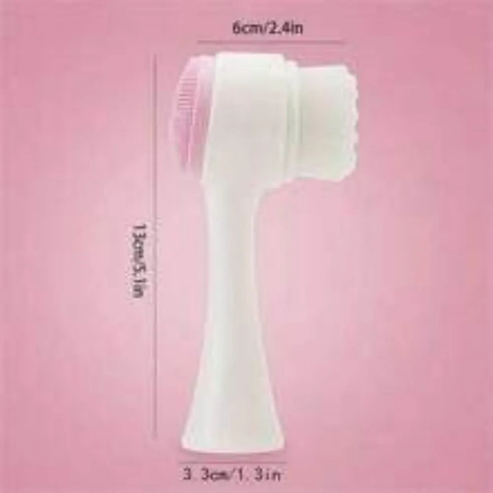 Blue and pink nylon bristle pet paw brushes for dog and cat grooming.
