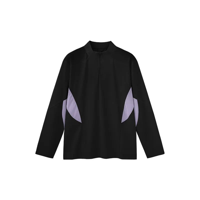 Men's lightweight polyester casual top with stitching detail in solid colour