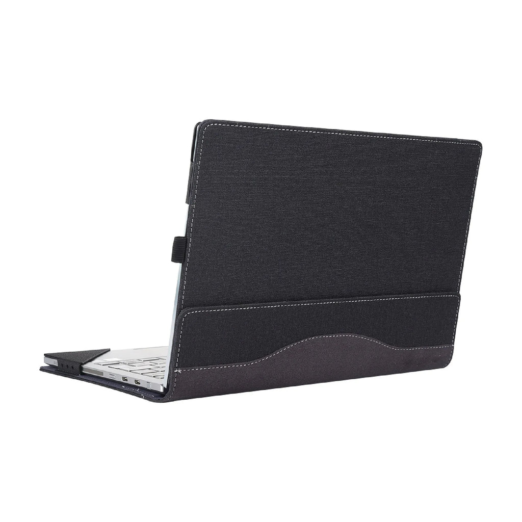 Black imitation leather protective sleeve for Microsoft Laptop6 with creative Chinese design and bracket style