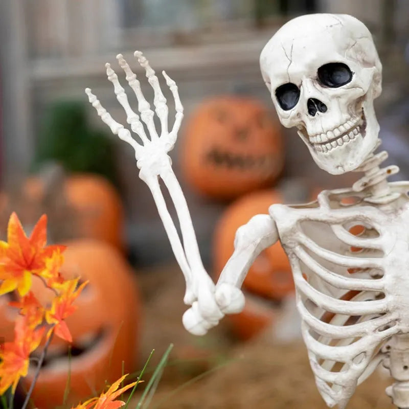 90cm movable joint plastic skeleton model for Halloween outdoor decoration with articulated posing