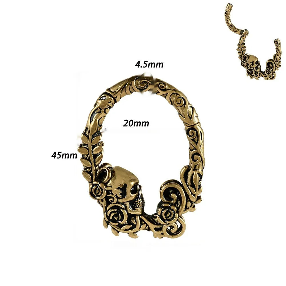 Geometric copper cone-shaped magnet clip-on ear extenders shown in various style and colour finishes.